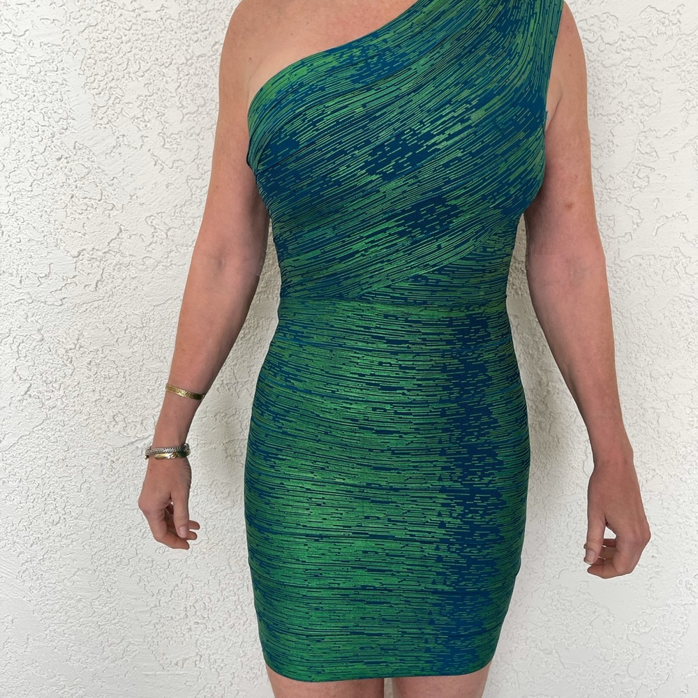 Hermes like Green tight bandage dress